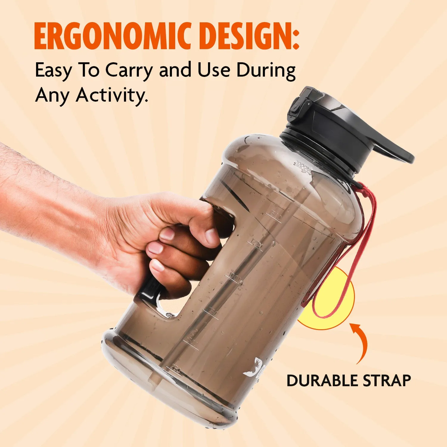 2.2L Water Bottle with Functional Sleeve