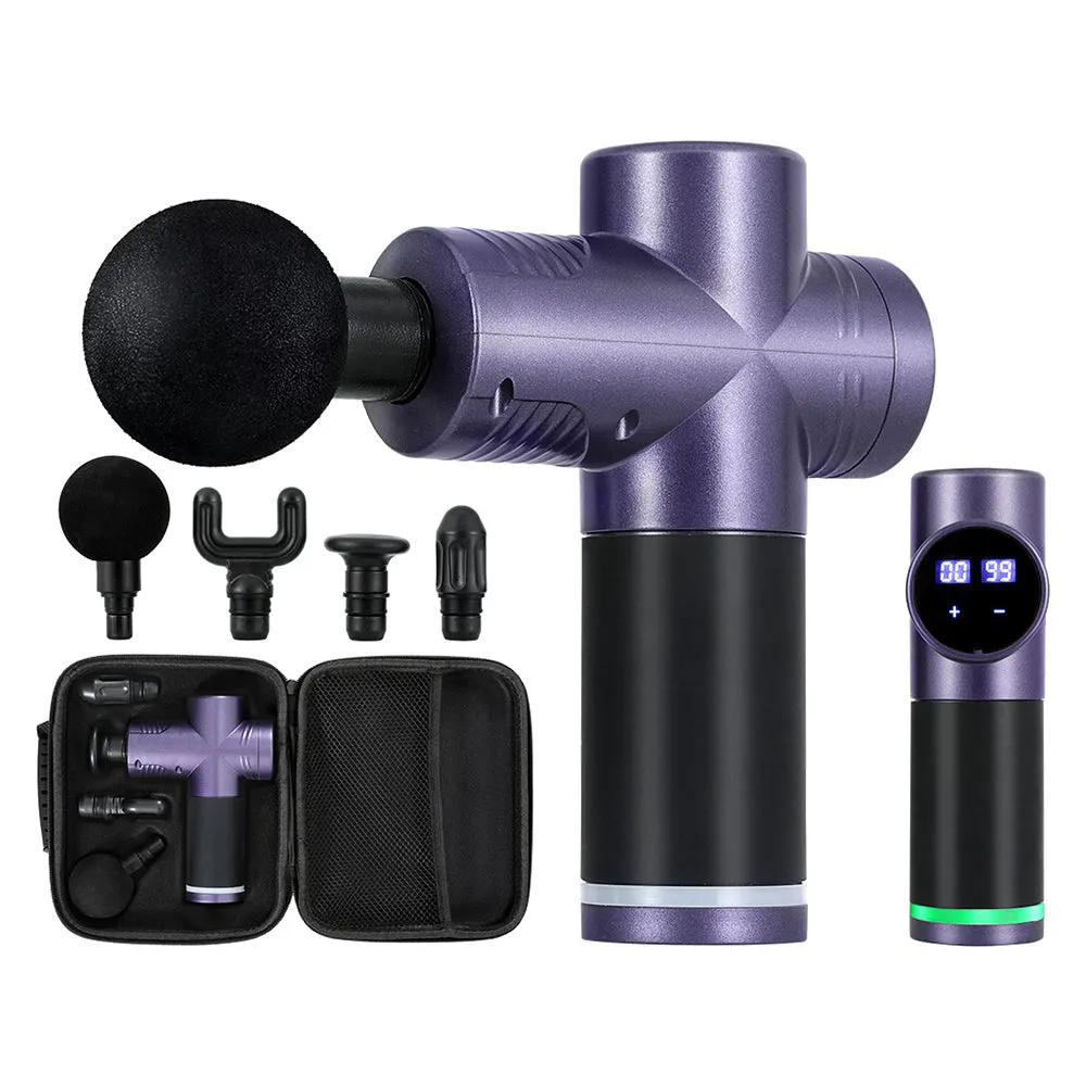 30-Speed Massage Gun 4 Heads, High-Torque Motor - Everfit