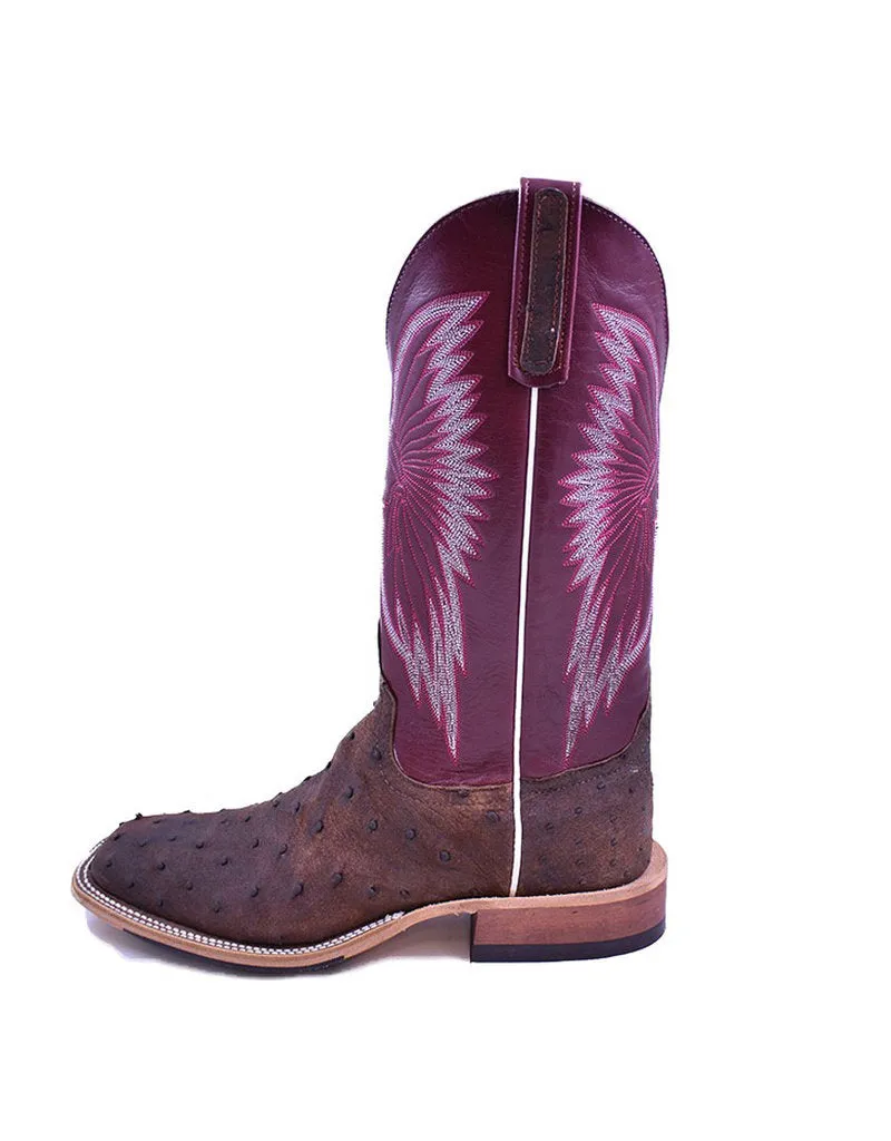 Anderson Bean | Kango Tobacco Mojave Full Quill Ostrich Boot