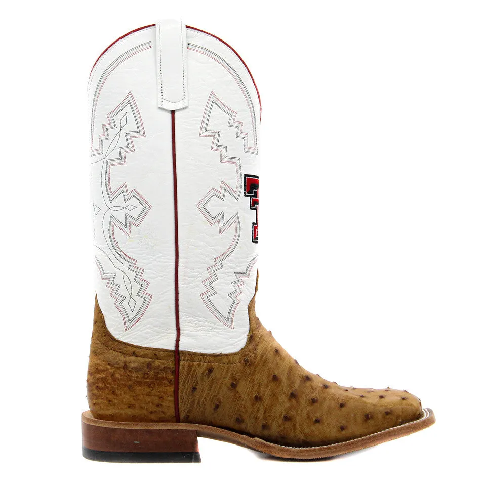Anderson Bean Texas Tech Exclusive Umber Bruciato Full Quill Ostrich Men's Boot