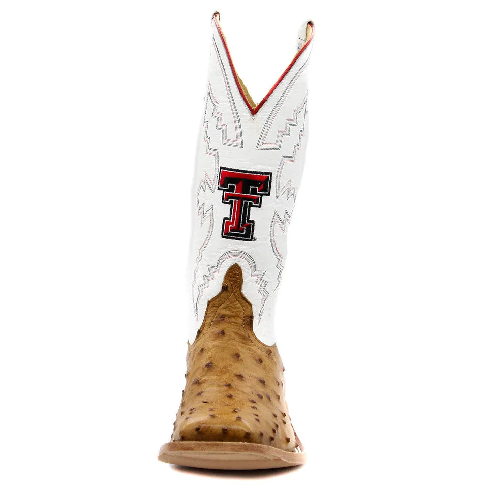 Anderson Bean Texas Tech Exclusive Umber Bruciato Full Quill Ostrich Men's Boot