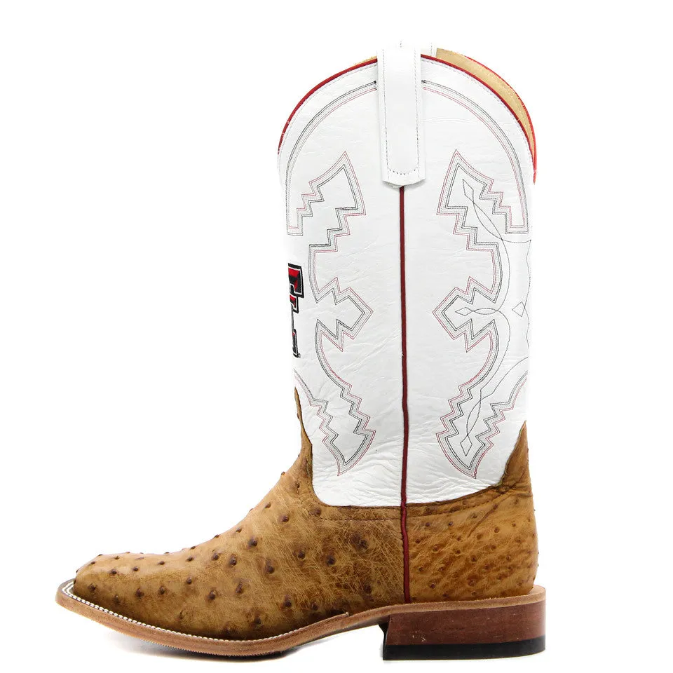 Anderson Bean Texas Tech Exclusive Umber Bruciato Full Quill Ostrich Men's Boot