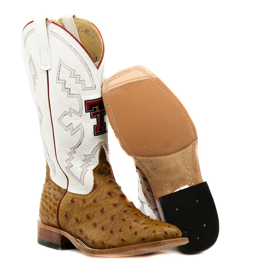Anderson Bean Texas Tech Exclusive Umber Bruciato Full Quill Ostrich Men's Boot