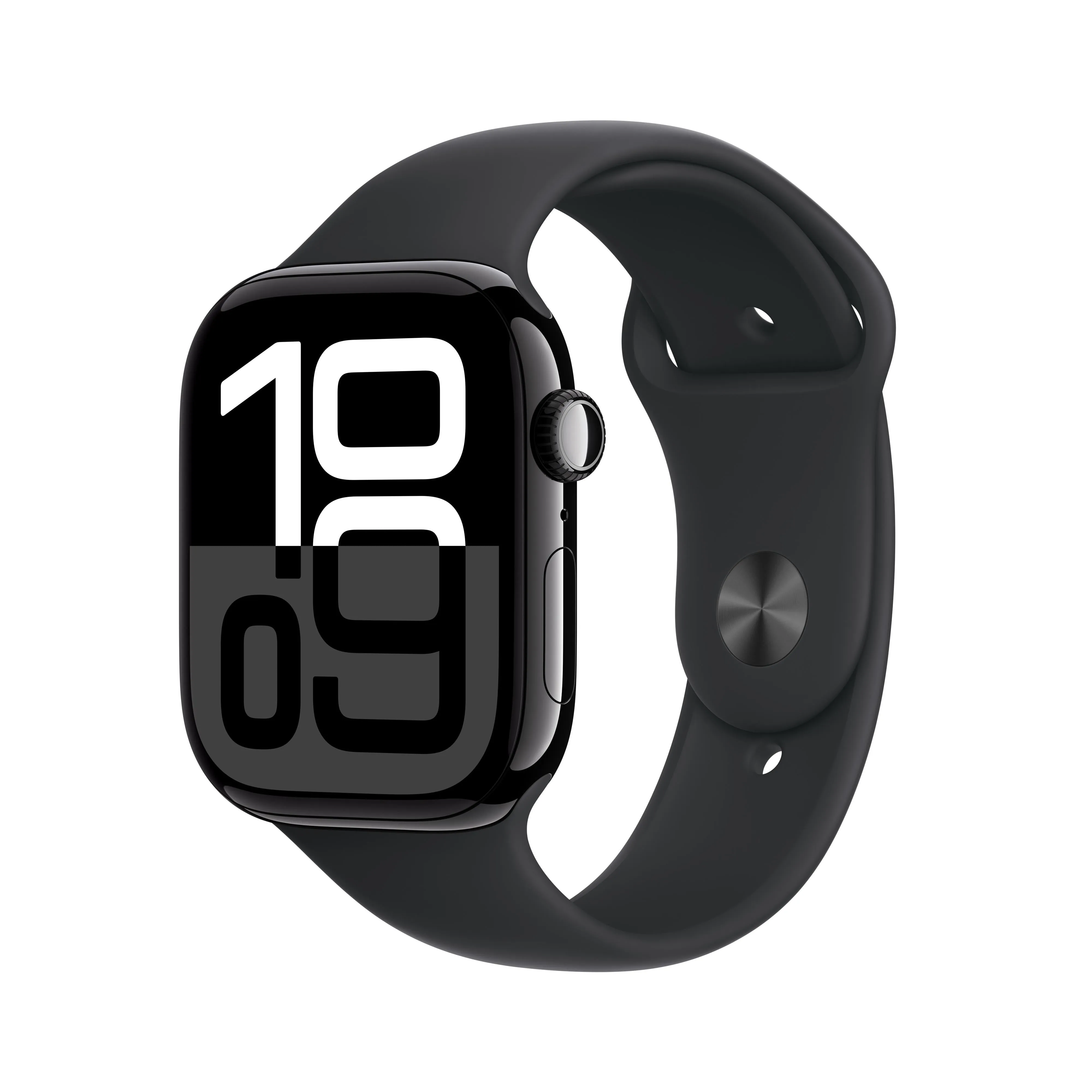 Apple Watch Series 10 GPS   Cellular 42mm Jet Black Aluminium Case with Black Sport Band - S/M