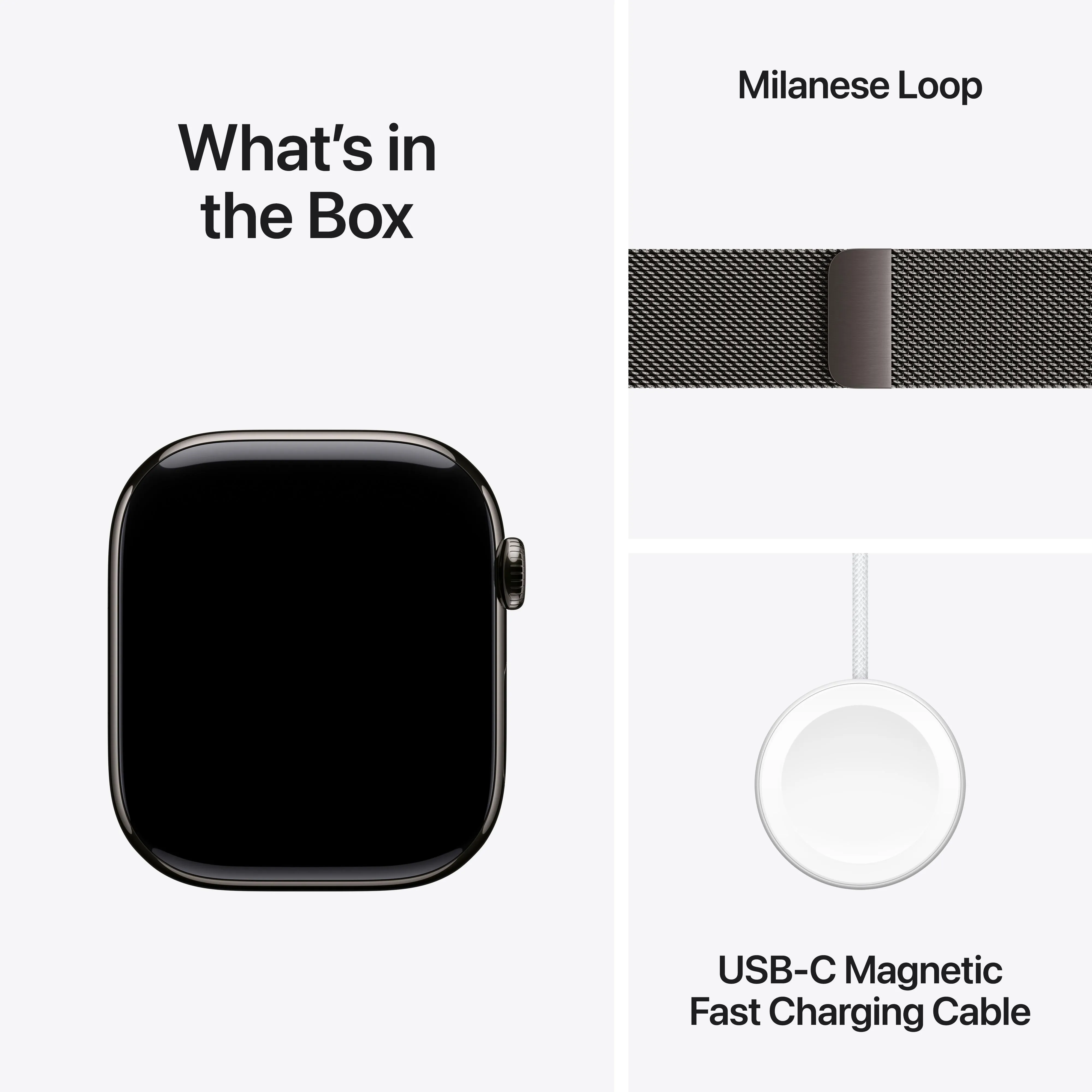 Apple Watch Series 10 GPS   Cellular 42mm Slate Titanium Case with Slate Milanese Loop