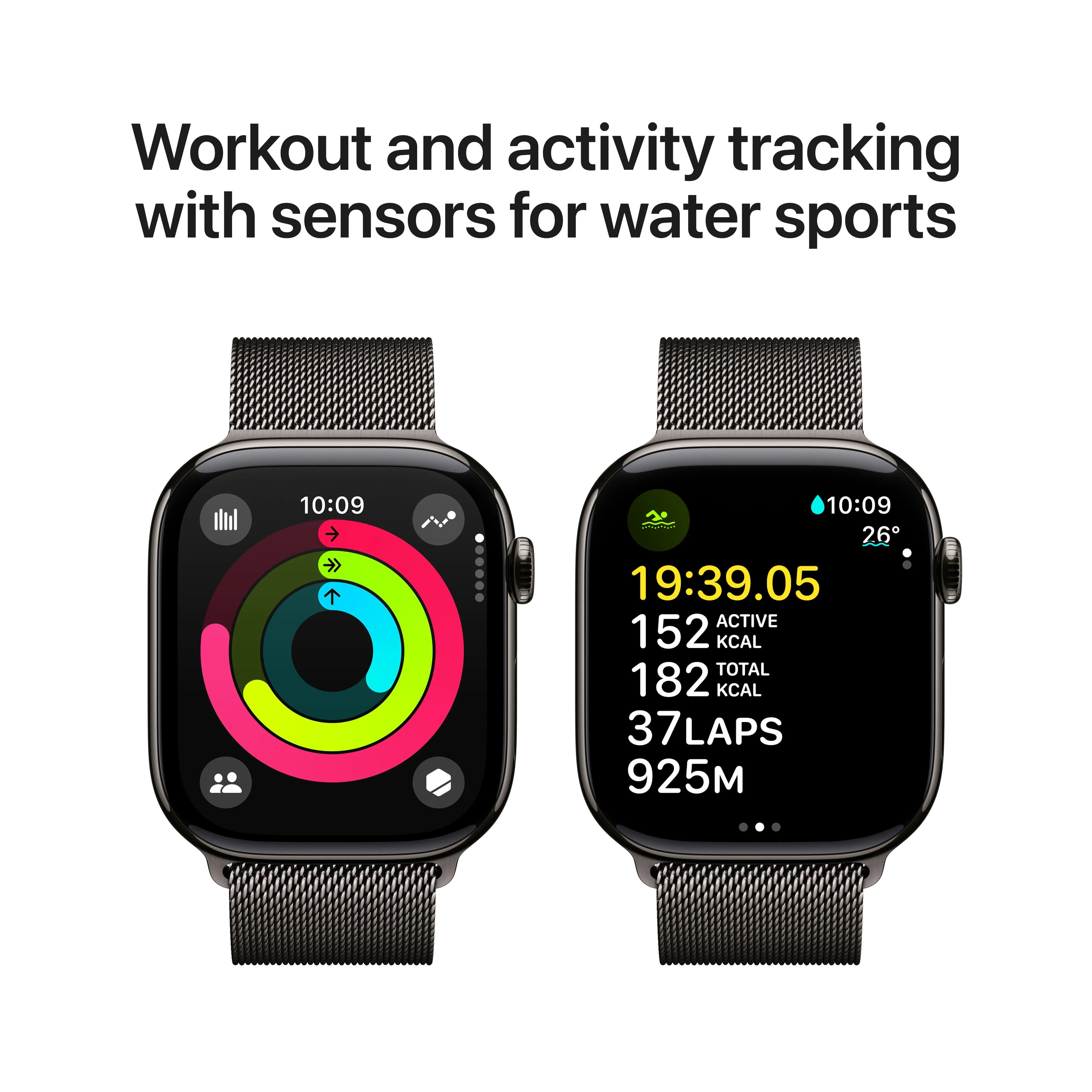 Apple Watch Series 10 GPS   Cellular 42mm Slate Titanium Case with Slate Milanese Loop