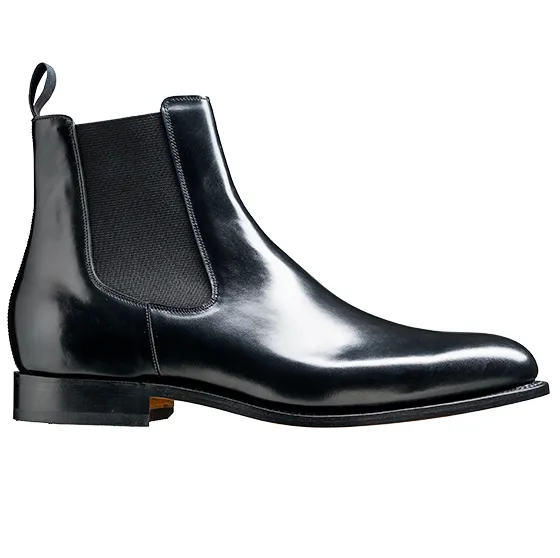 BARKER Bedale Boots - Mens Chelsea - Black Hi-Shine