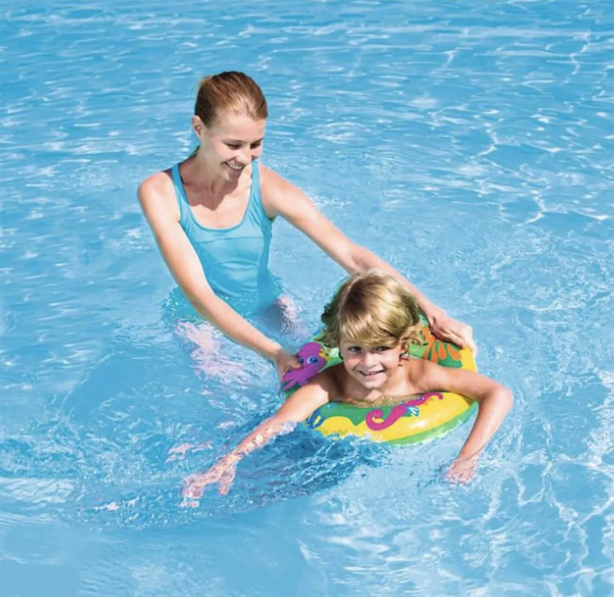 Fancydresswale Swimming Set for Kids with Swimming Goggles, Cap and Swim Ring, Random Colors and Design; Suitable of 3-6 Years
