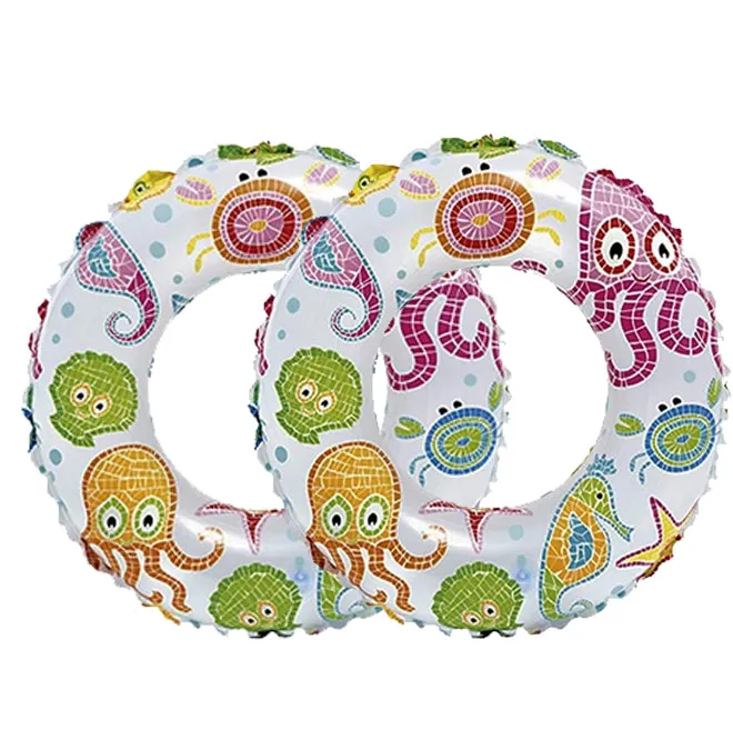 Fancydresswale Swimming Set for Kids with Swimming Goggles, Cap and Swim Ring, Random Colors and Design; Suitable of 3-6 Years