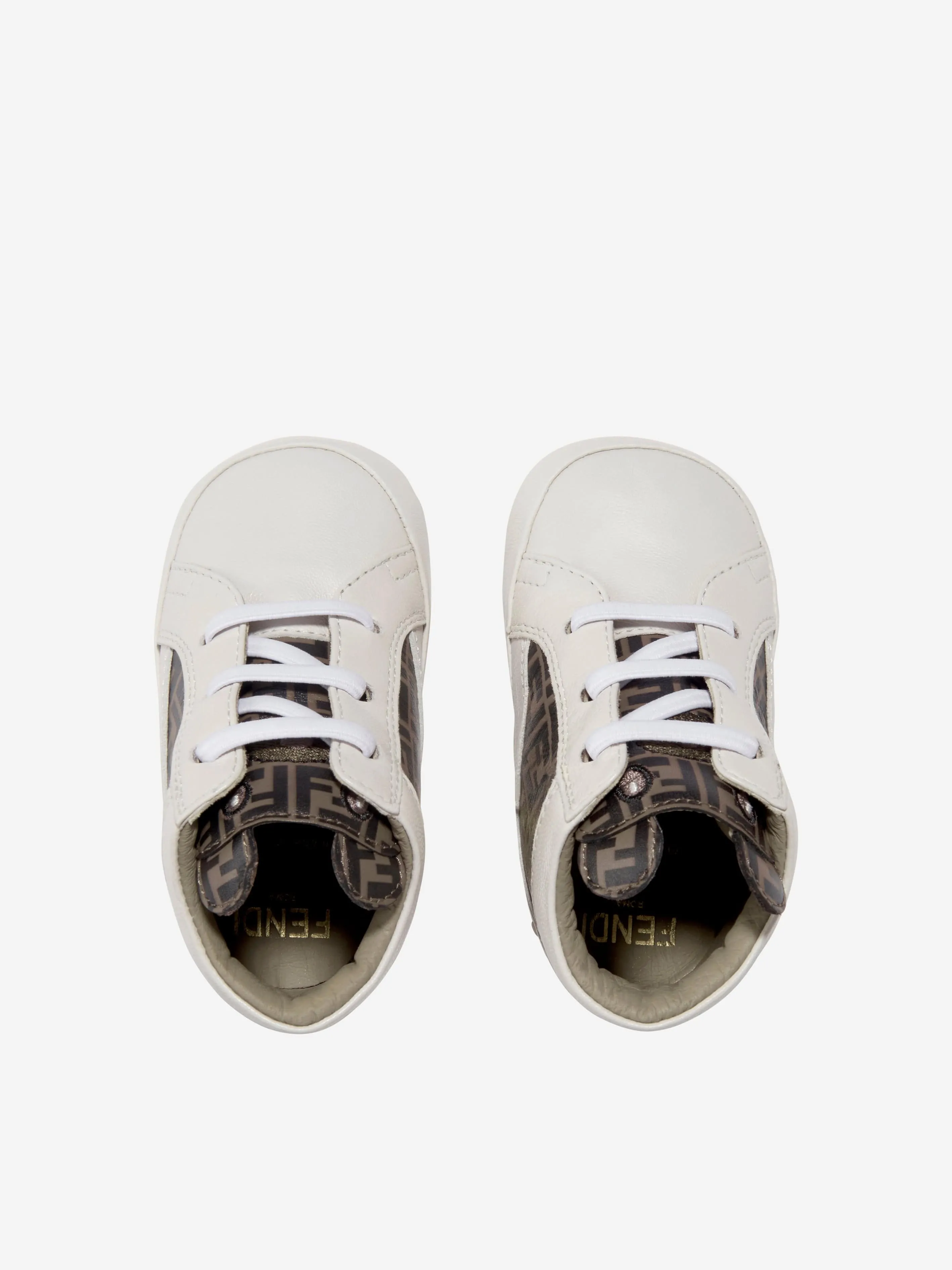 Fendi Baby Leather Logo Booties