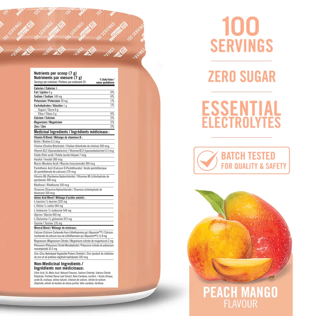 HYDRATION MIX / Peach Mango - 100 Servings