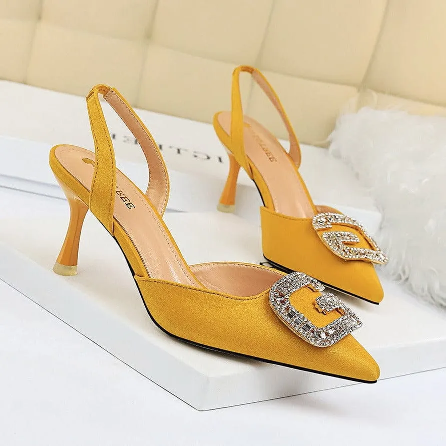 Jewelled Point Toe Pumps