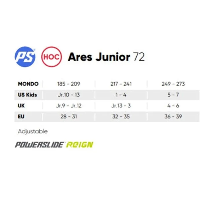 Kids Adjustable Powerslide Reign Ares Roller Hockey Inline Skates