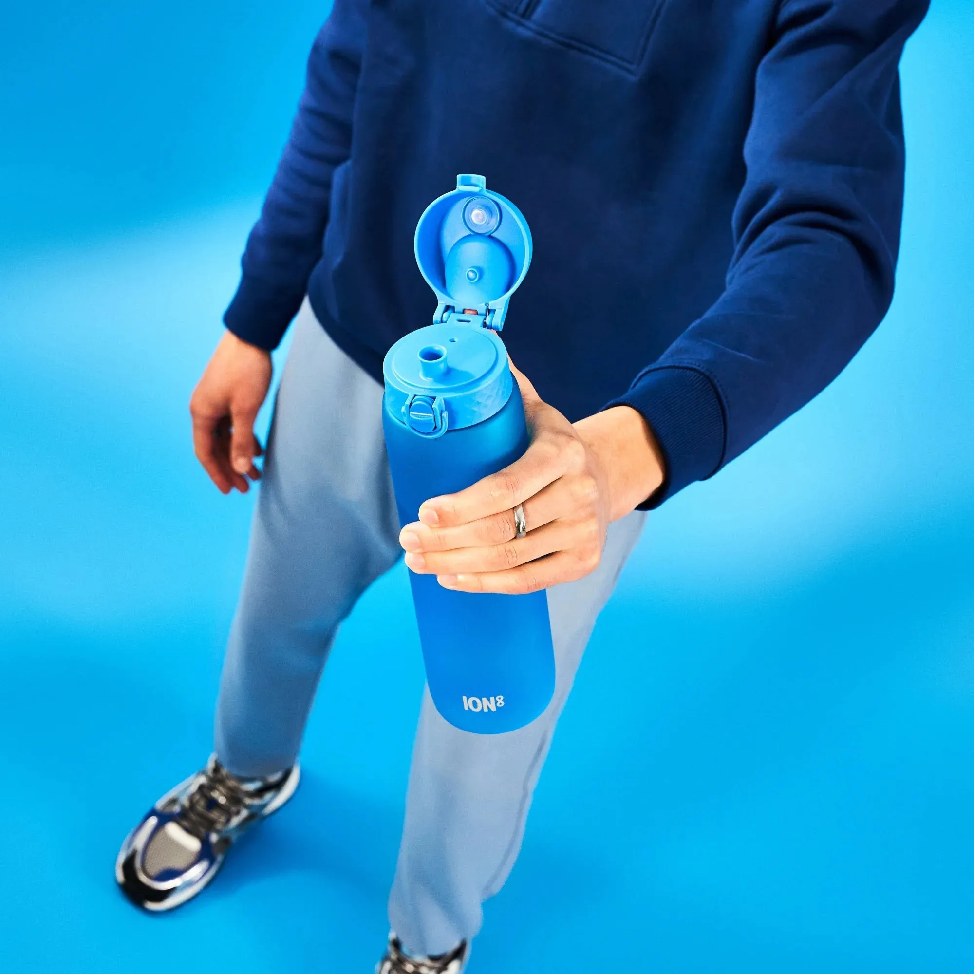 Leak Proof 1 litre Water Bottle, Recyclon, Blue