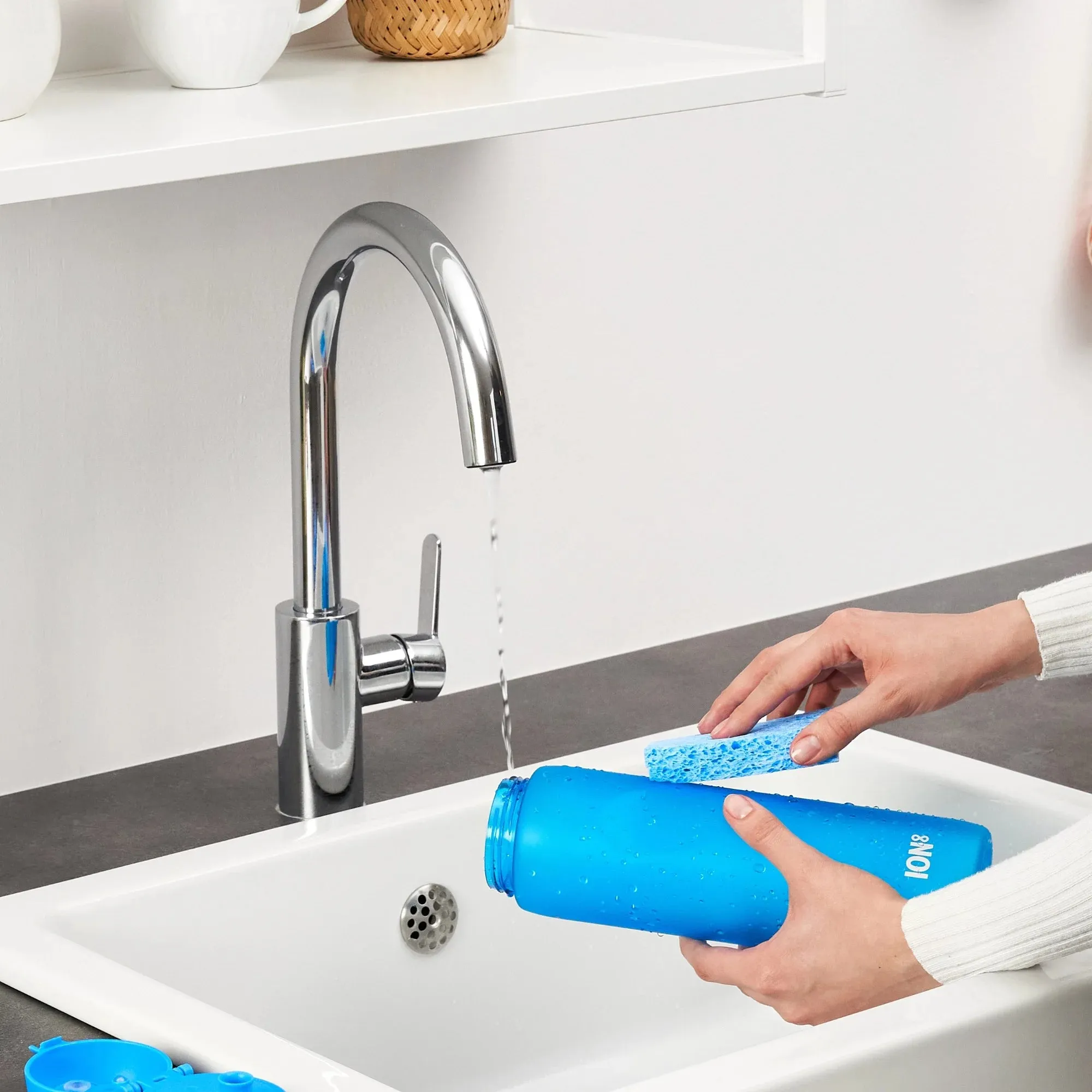 Leak Proof 1 litre Water Bottle, Recyclon, Blue