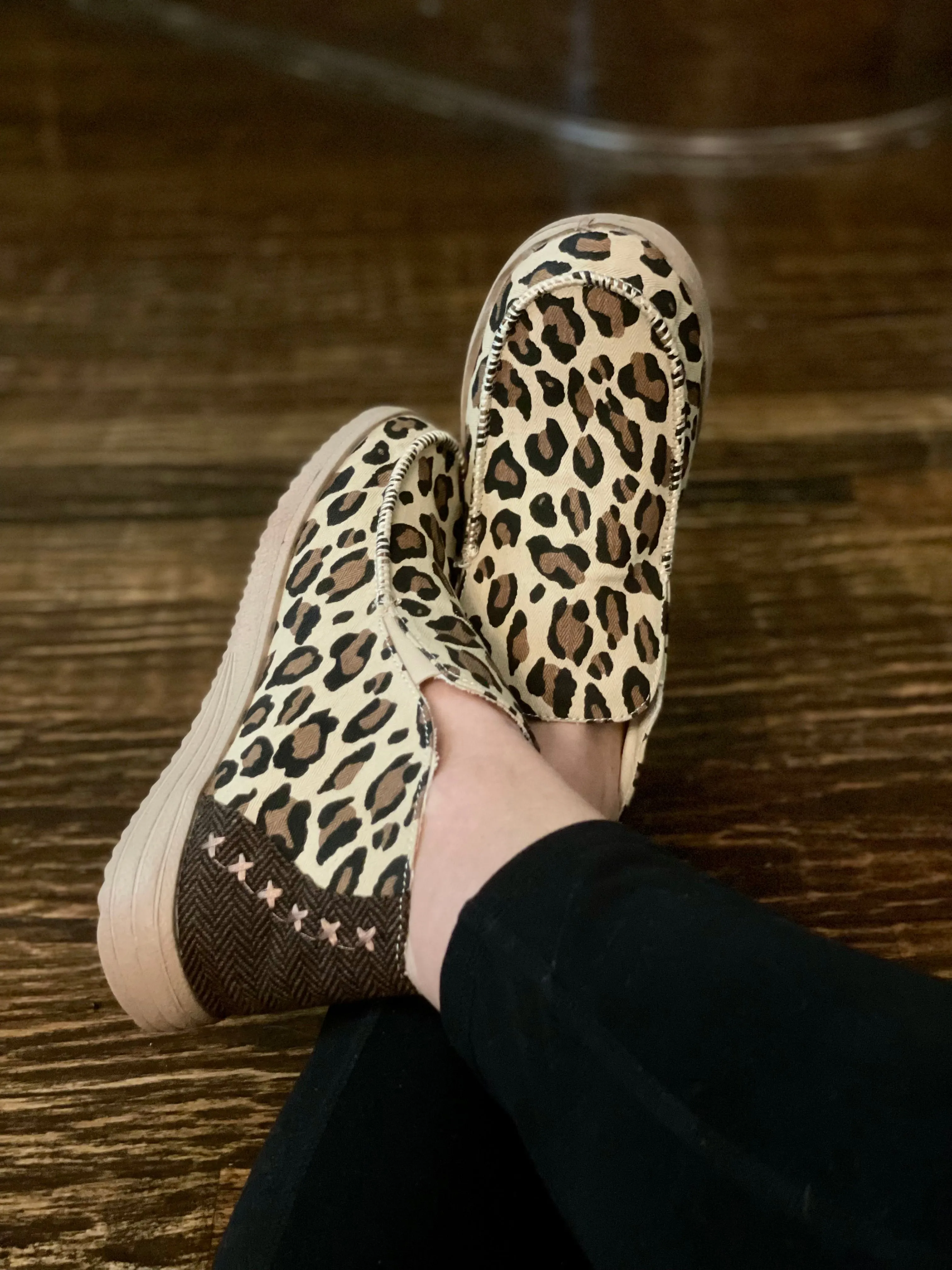 Leopard Slide On Shoes