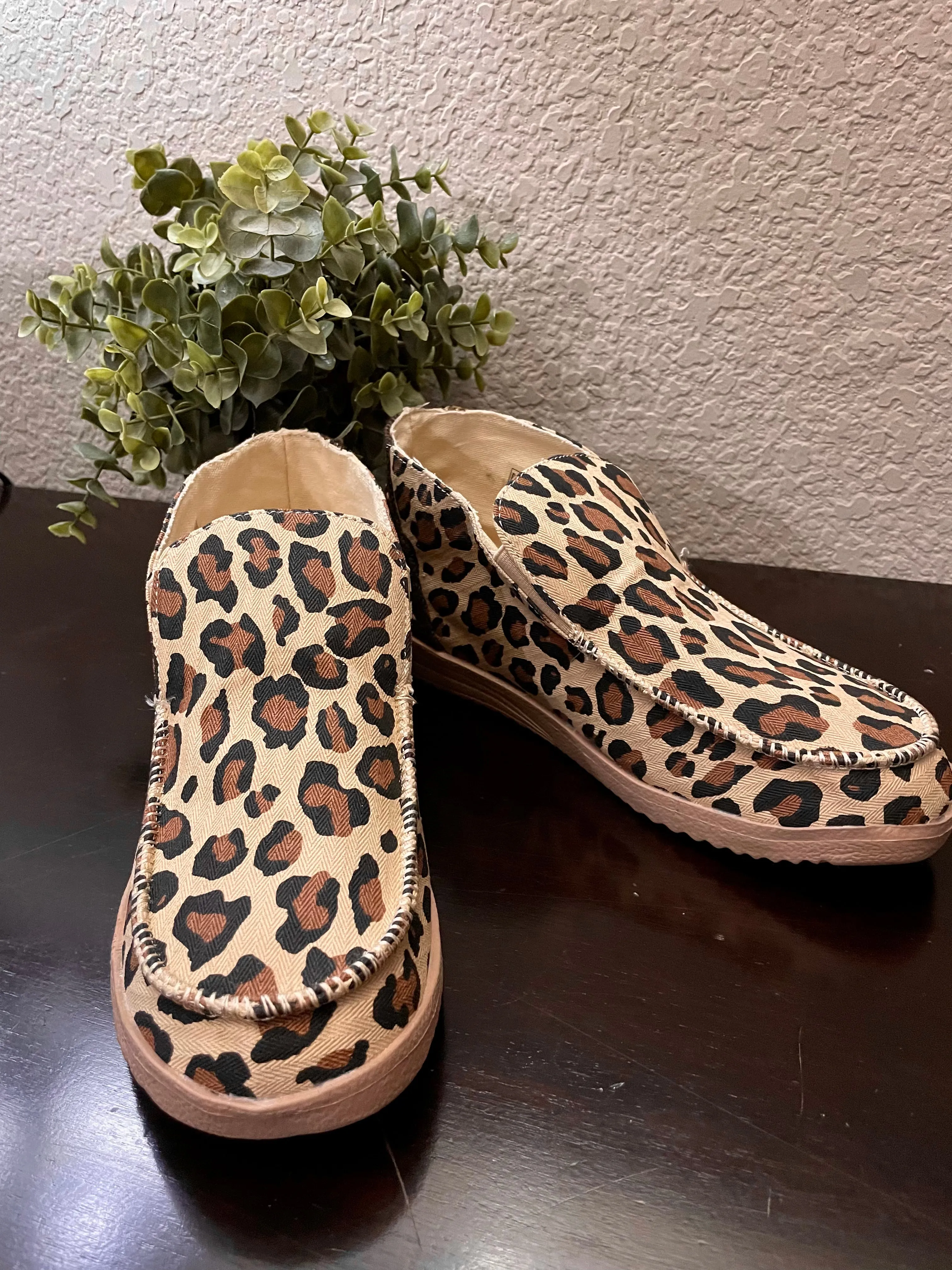 Leopard Slide On Shoes