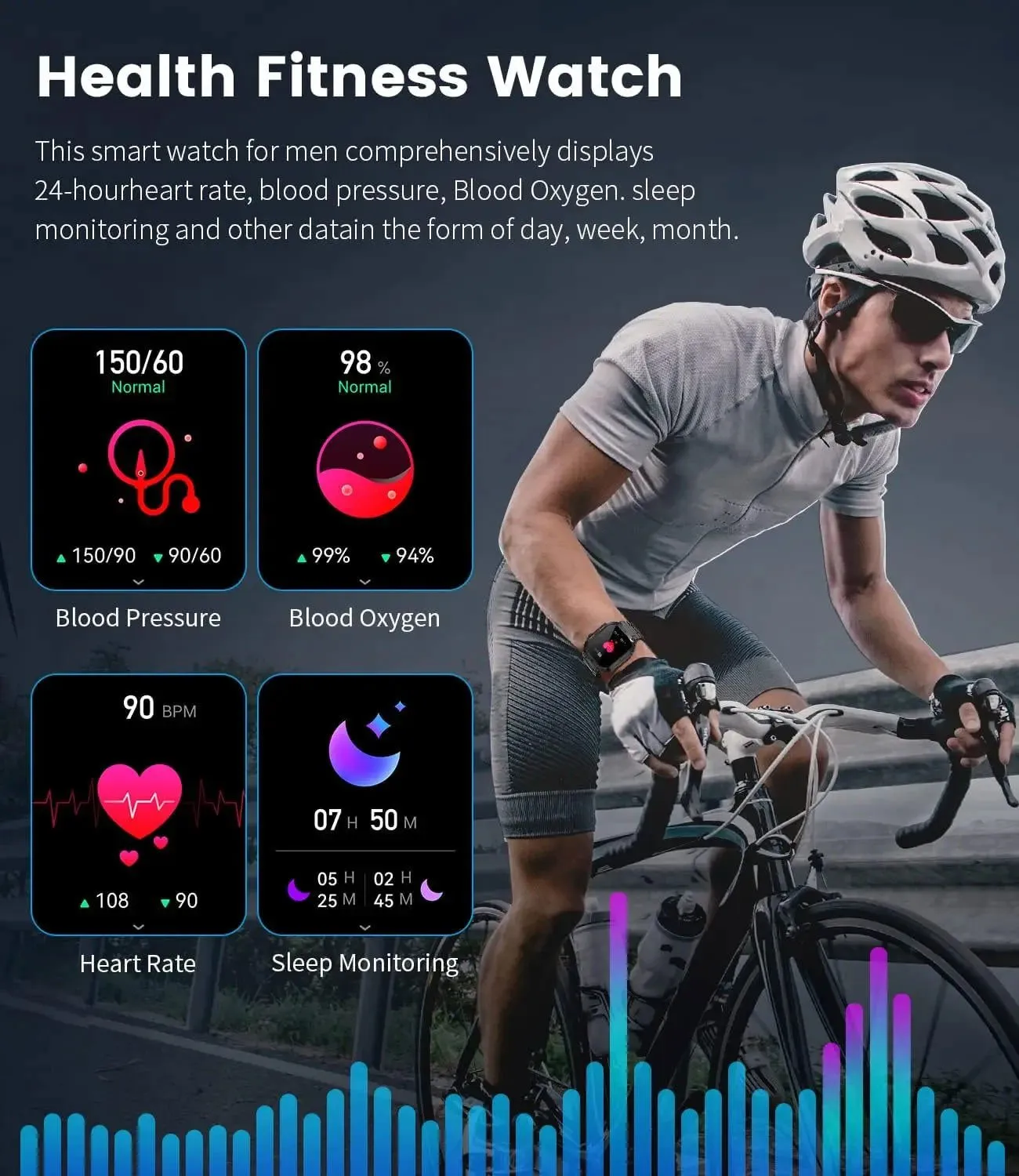 LovelyRLovely Men's 1.96" Fitness Smart Watch