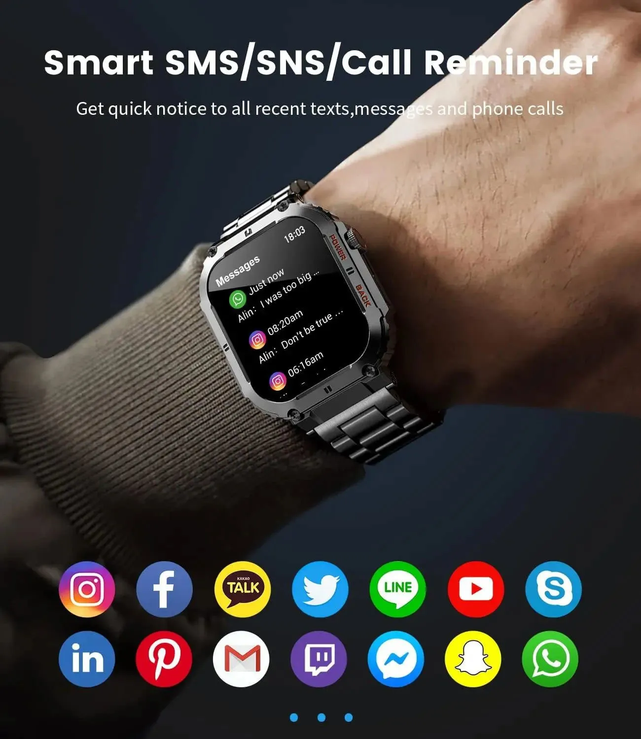 LovelyRLovely Men's 1.96" Fitness Smart Watch