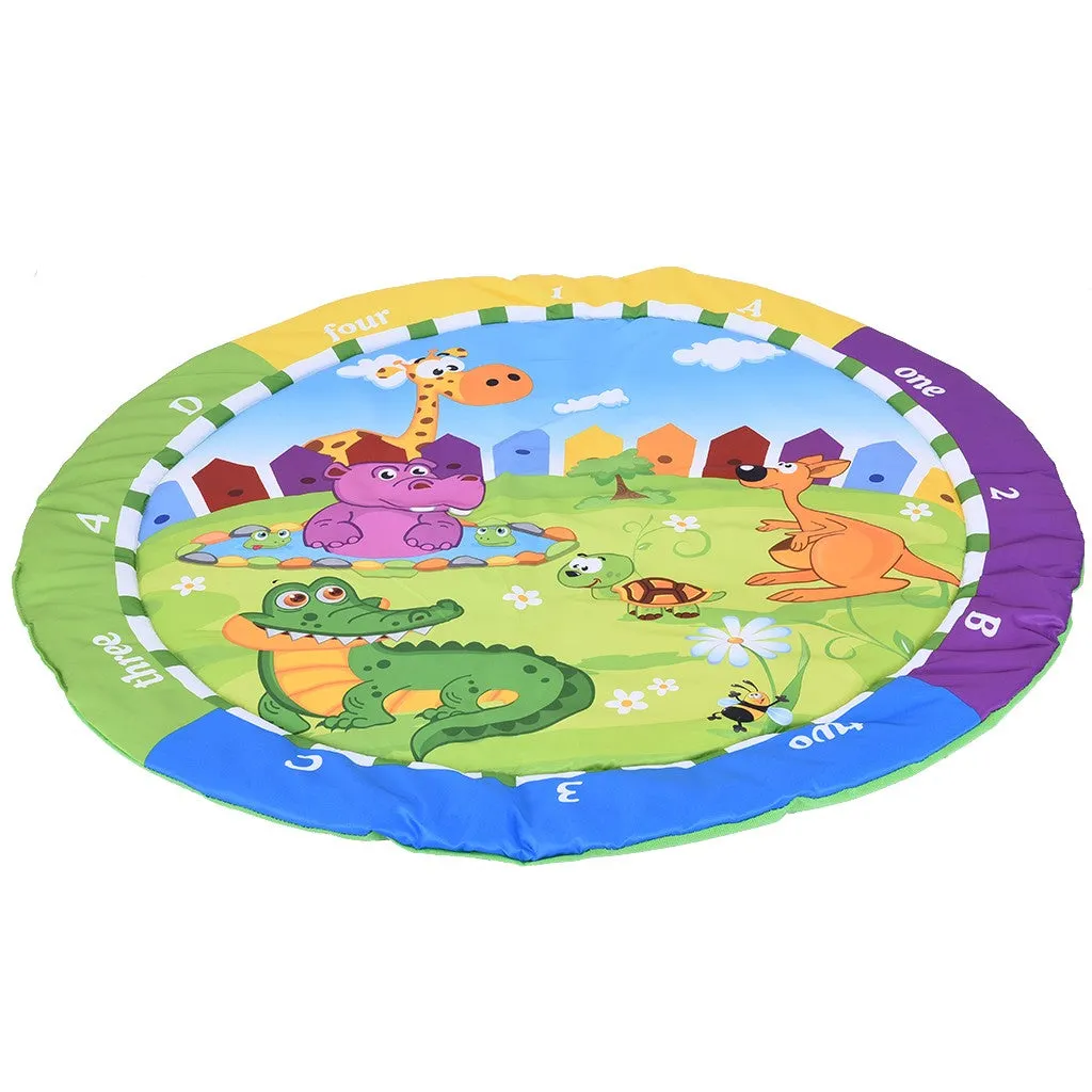 Round Baby Fitness Mat children Fitness Center Crawling Rugs Cartoon Activity Carpet Infant Bed