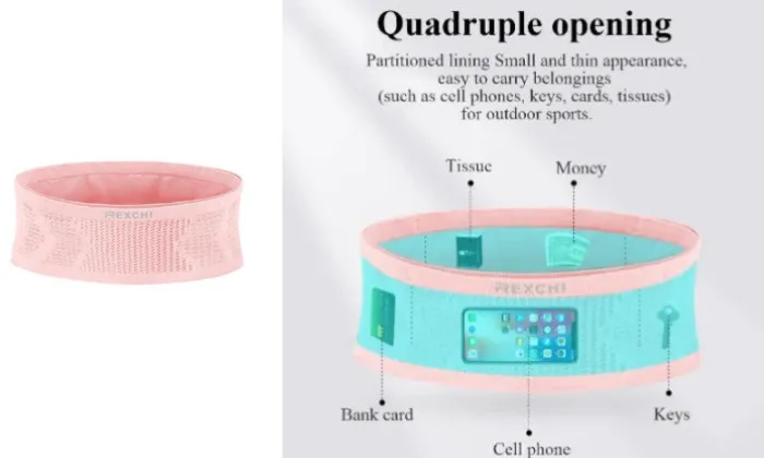Running Waist Phone Bag - Pink - S