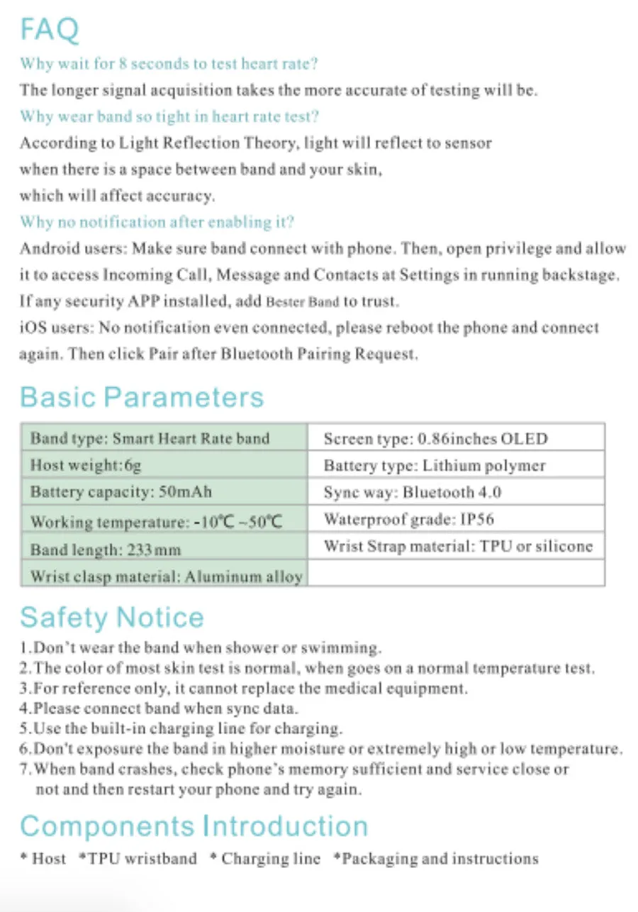 Smart Bluetooth Pedometer Fitness Tracker