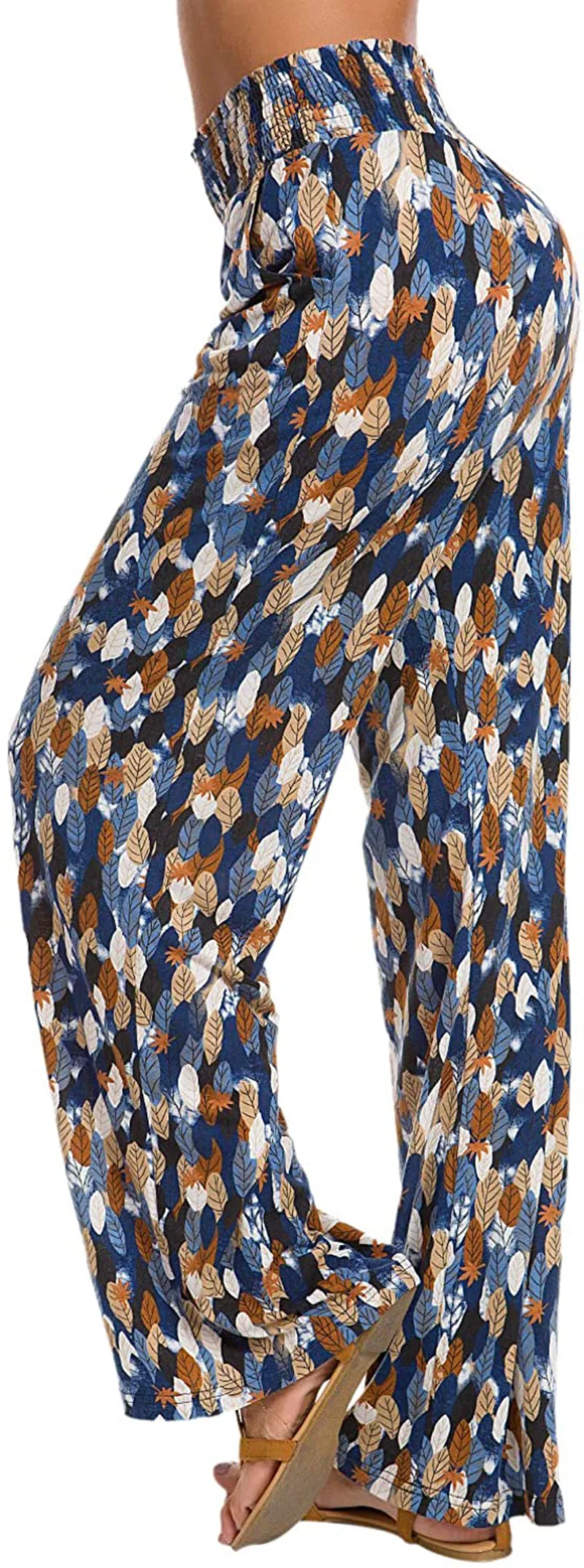 Urban CoCo Women's Boho Palazzo Pants Wide Leg Lounge Pants