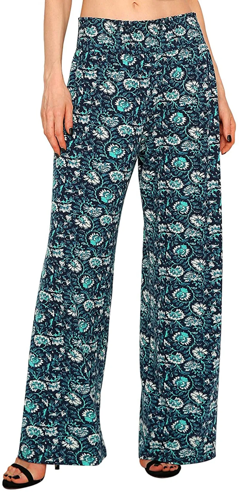 Urban CoCo Women's Boho Palazzo Pants Wide Leg Lounge Pants
