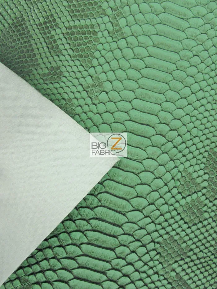 Viper Sopythana Embossed Snake Skin Vinyl Leather Fabric / Mamba Gold / By The Roll - 30 Yards