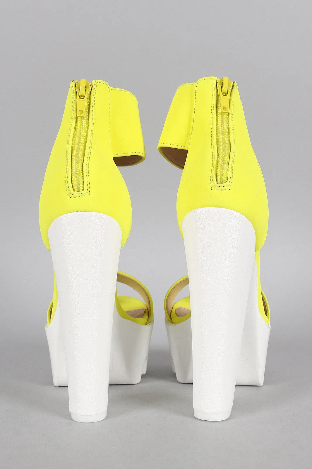 Wild Diva Lounge Neon Chunky Platform Heel